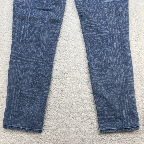 Liverpool Jeans Womens Sz 6 Blue Snake Pattern Straight Leg Mid Rise 30x27 - Picture 5 of 12